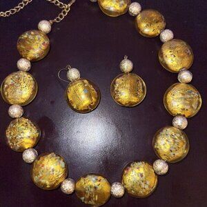 Premier Designs Sunset Necklace and matching Earrings Set